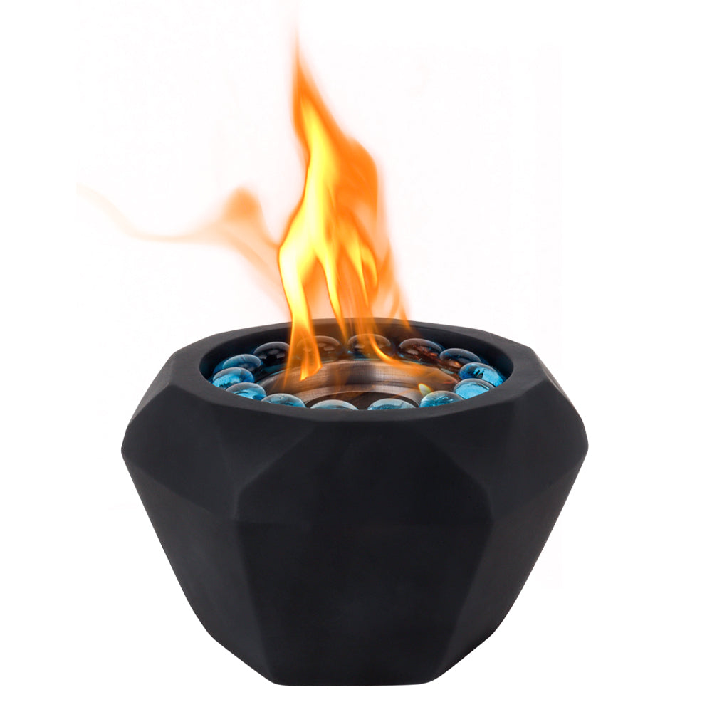 6"x4" JHY Portable Tabletop Fireplace Cement Tabletop Fire Pit