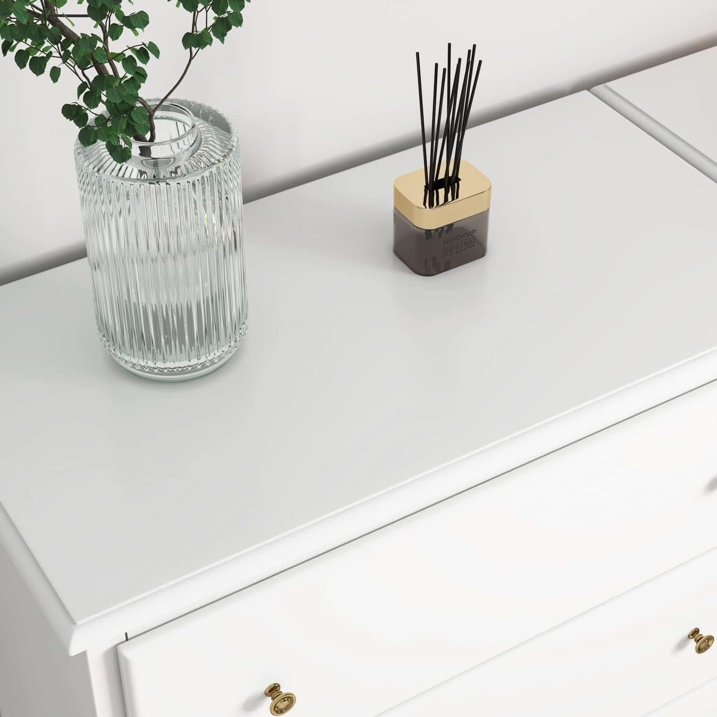 White Dresser With Four Drawers Modern Bedroom Storage-1