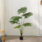 NNEAGS 120cm Artificial Natural Green Fan Palm Tree Fake Tropical Indoor Plant Home Office Decor