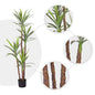 NNEAGS 180cm Artificial Natural Green Dracaena Yucca Tree Fake Tropical Indoor Plant Home Office Decor