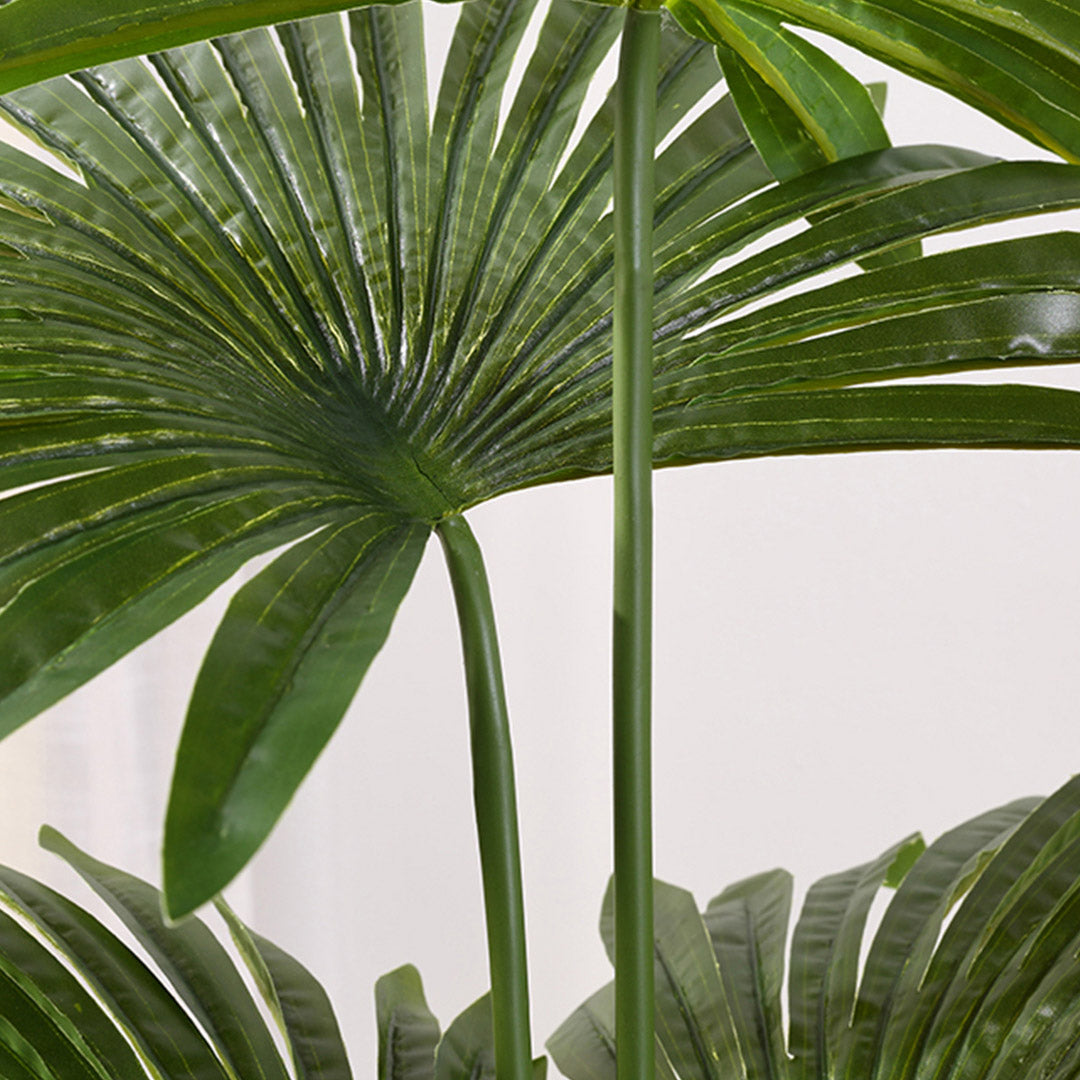 NNEAGS 120cm Artificial Natural Green Fan Palm Tree Fake Tropical Indoor Plant Home Office Decor