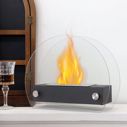 JHY Design Portable Tabletop Fire Pit 35cm – Clean-Burning Bio Ethanol, Ventless, Indoor/Outdoor