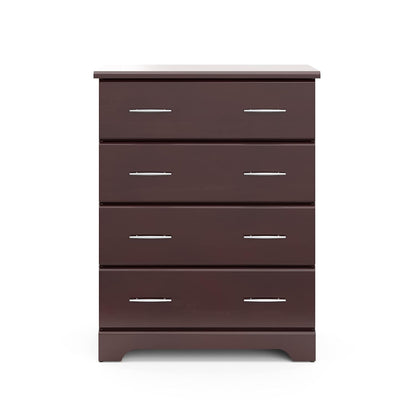 Brookside 4 Drawer Dresser (Espresso) – GREENGUARD Gold Certified, Dresser for Nursery, 4 Drawer Dresser, Kids Dresser, Nursery Dresser Drawer Organizer, Chest of Drawers