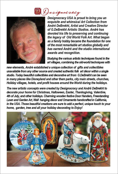 Merry Christmas Holiday Door Decor by G. DeBrekht - Christmas Decor - 8152722-4H-D