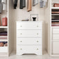 Dresser with 4 Drawers, White, Modern