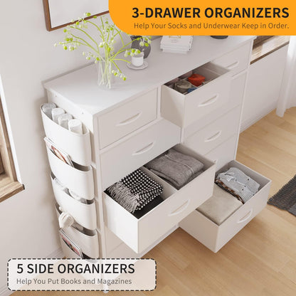 White Dresser with 11 Drawers