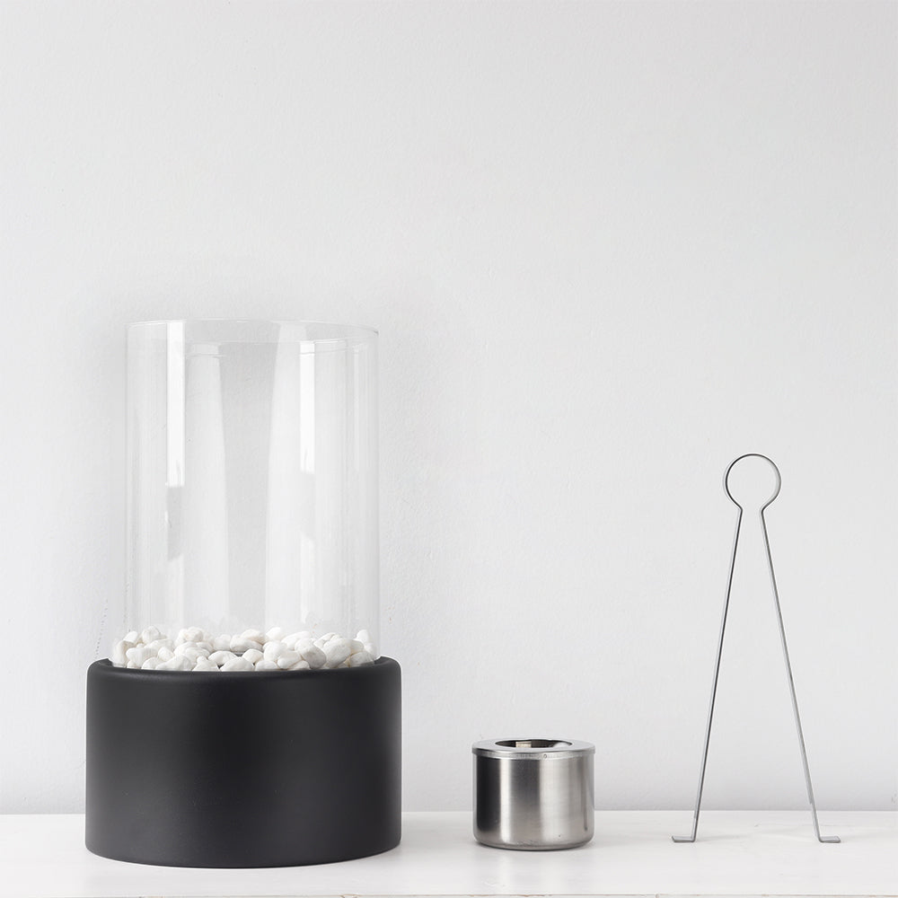 10.5 Inch High Portable Tabletop Fireplace | Compact Ventless Bio-Ethanol Fire Bowl for Indoor & Outdoor Decor