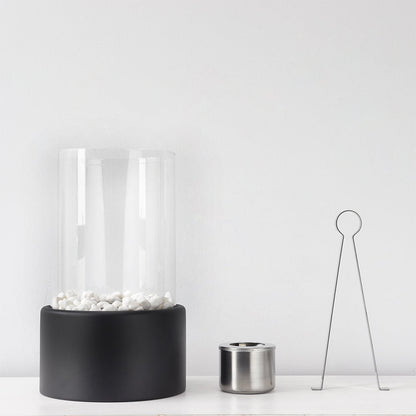 10.5 Inch High Portable Tabletop Fireplace | Compact Ventless Bio-Ethanol Fire Bowl for Indoor & Outdoor Decor