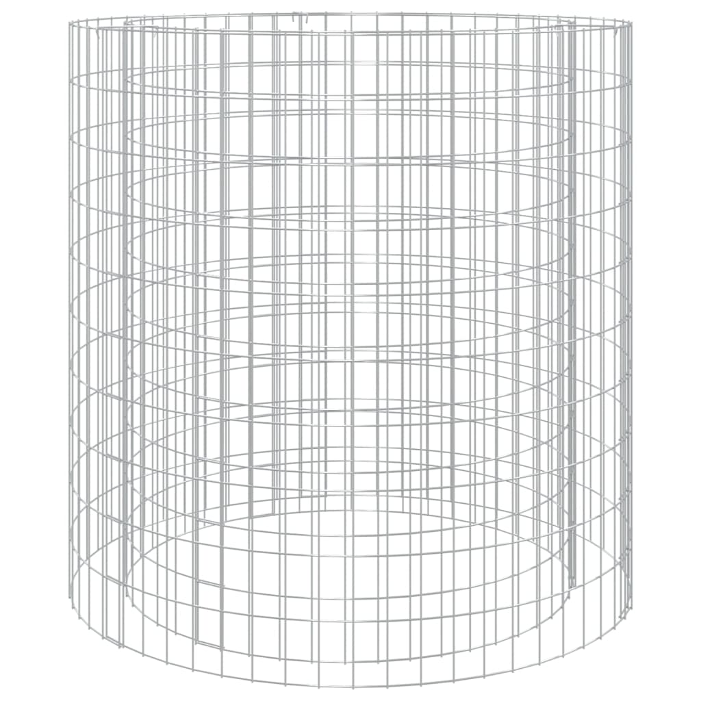 NNEVL Gabion Fire Pit Ø 100 cm Galvanised Iron