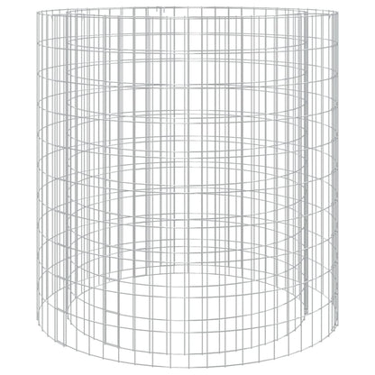 NNEVL Gabion Fire Pit Ø 100 cm Galvanised Iron