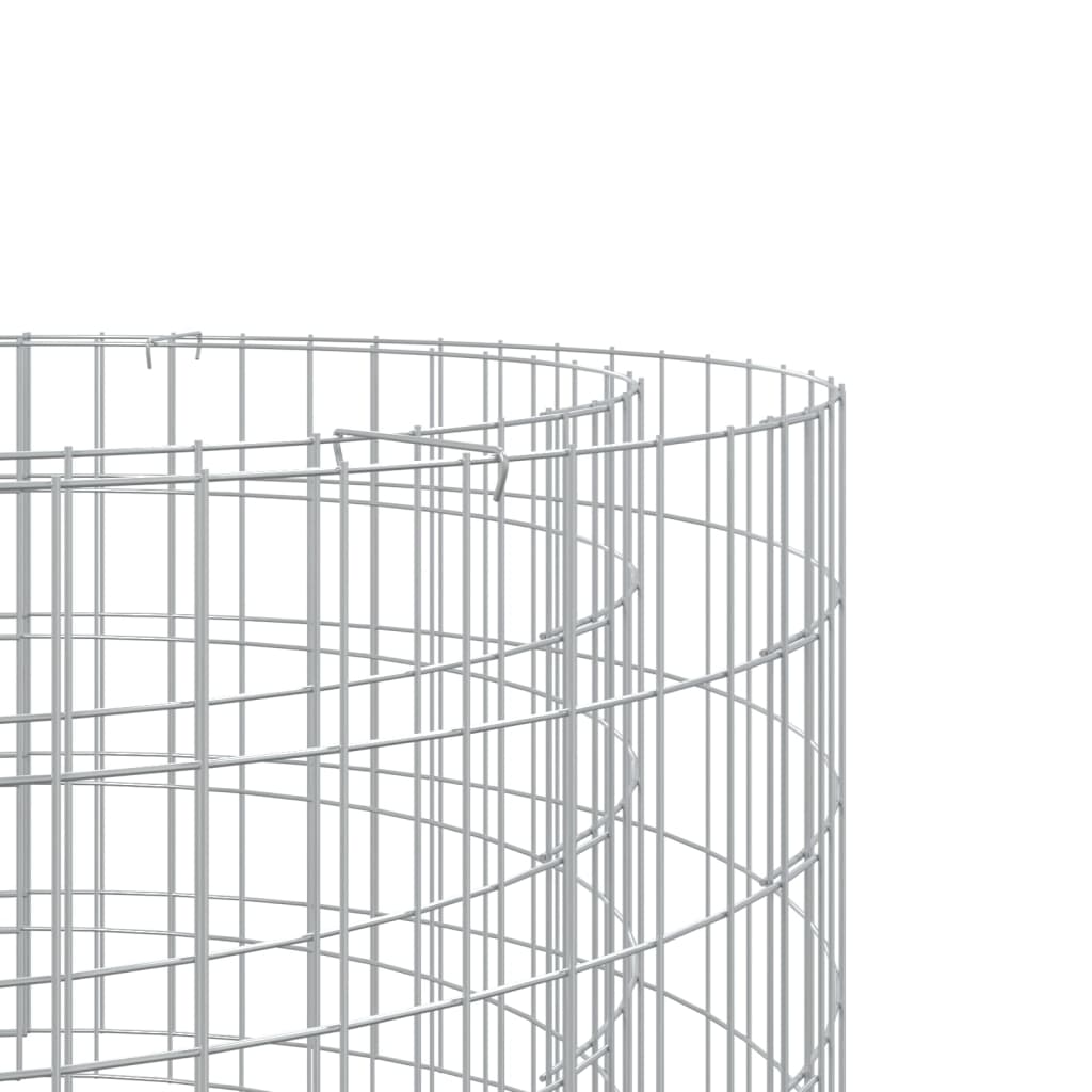 NNEVL Gabion Fire Pit Ø 100 cm Galvanised Iron