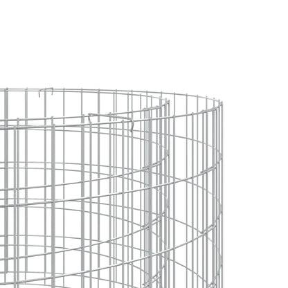 NNEVL Gabion Fire Pit Ø 100 cm Galvanised Iron