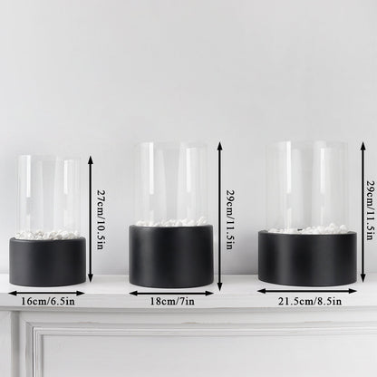 10.5 Inch High Portable Tabletop Fireplace | Compact Ventless Bio-Ethanol Fire Bowl for Indoor & Outdoor Decor