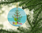 New Zealand Parakeet Merry Christmas Ceramic Ornament
