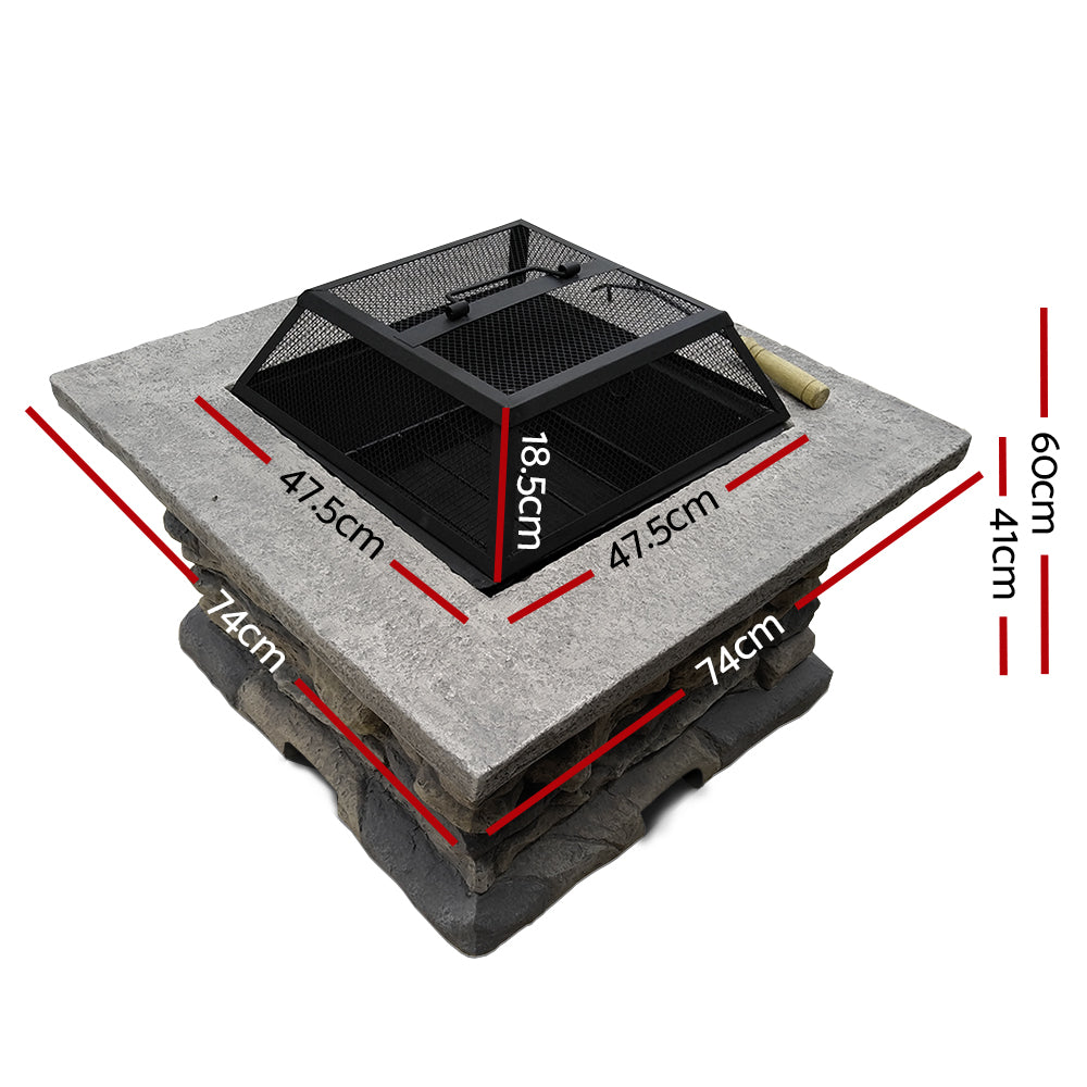 NNEDSZ Stone Base Outdoor Patio Heater Fire Pit Table