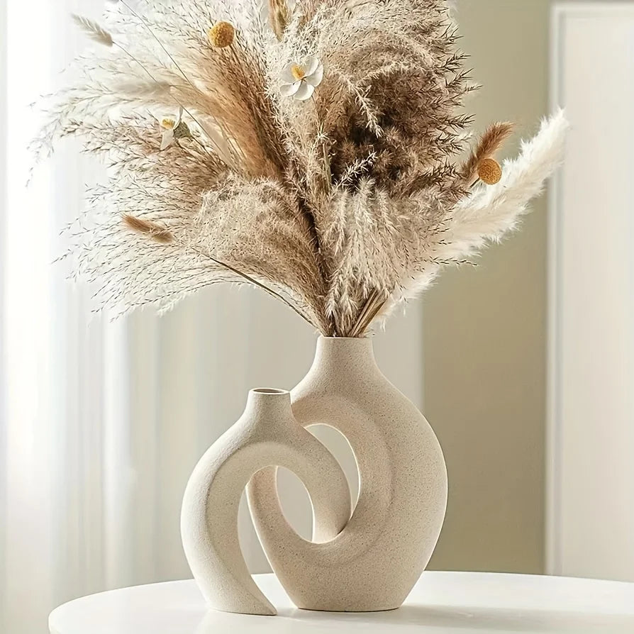 NNEOBA Hollow Ceramic Vase Set for Modern Decor