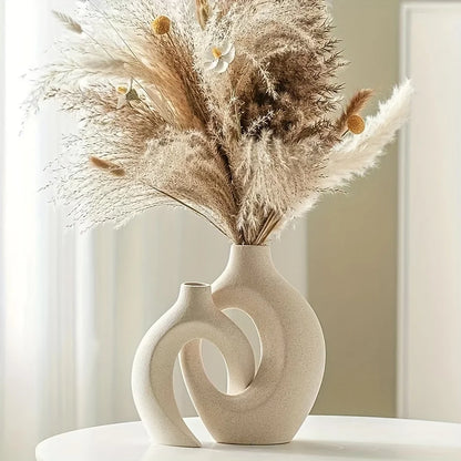 NNEOBA Hollow Ceramic Vase Set for Modern Decor