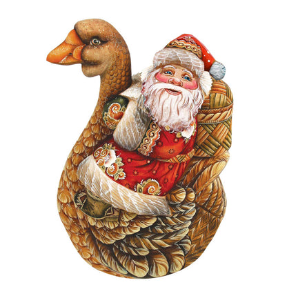 Christmas Goose Santa Christmas Door Decor by G. DeBrekht - Christmas Santa Snowman Decor - 8121633H