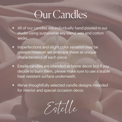 Hexagon Pillar Soy Wax Candle Set | Unscented Decorative Candles