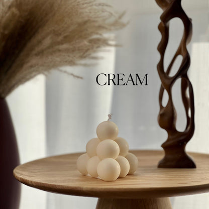 Bubble Pyramid Candle | Soy Shaped Candle | Decorative Candle | Aesthetic Candle | Minimalistic Decor | Unscented Candles | Unique Candle |