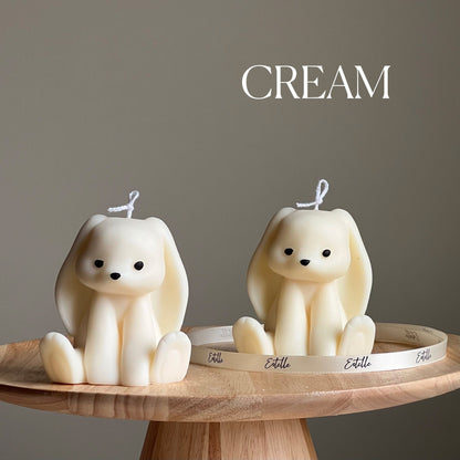 Cute Rabbit Candle | Soy Wax Candle | Decorative Handmade Candle | Aesthetic Candle| Shaped White Candle| Unscented Candles| Unique Candle
