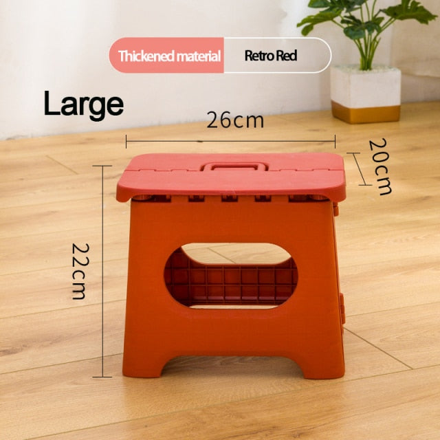 folding stool portable plastic kindergarten chair outdoor adult home gift small bench-1