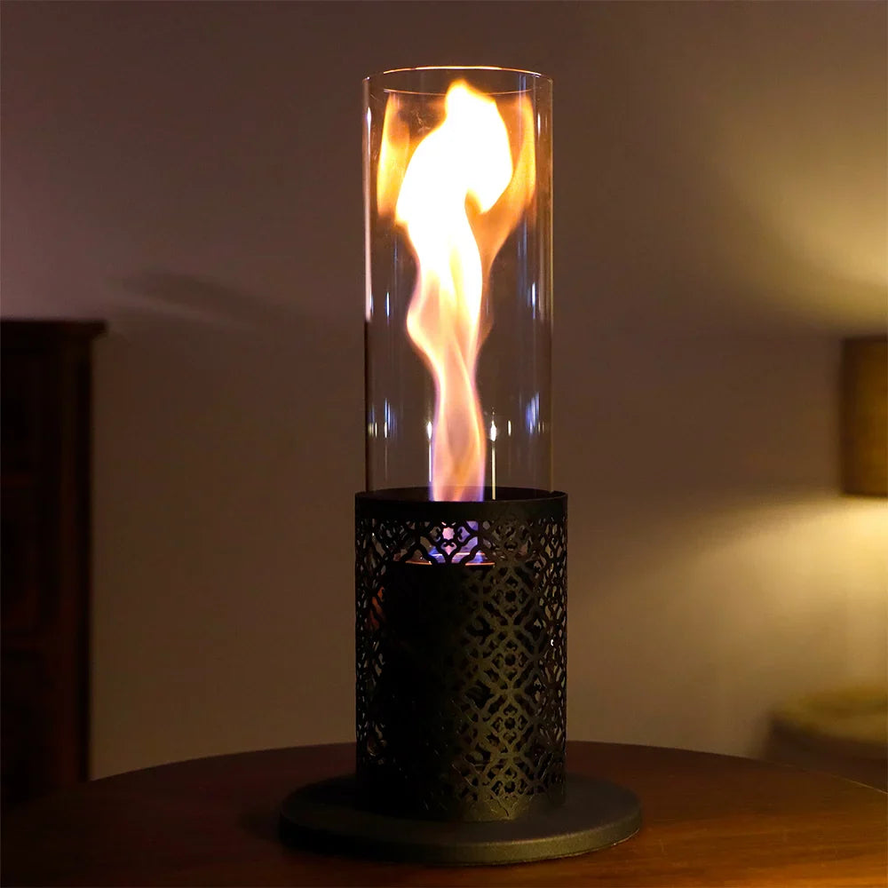 15.3"H Spiral Flame Fireplace-2